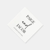 Klassieke Minimalistische Aangepaste Namen Bruilof Servet (Hoek)