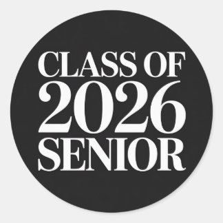 Klassieke Minimalistische Afstudeerklasse van 2026 Ronde Sticker
