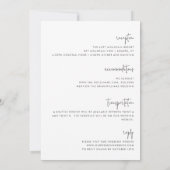 Klassieke minimalistische alles-in-één zwart/wit b kaart (Achterkant)