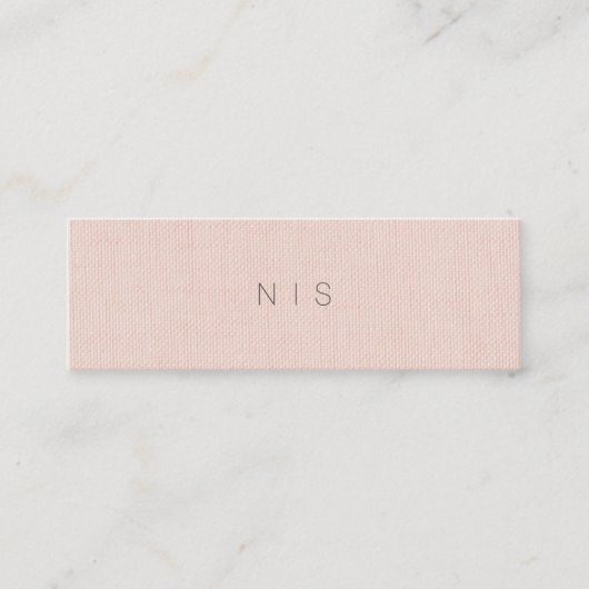 Klassieke minimalistische Blush Linen Background B Mini Visitekaartje (Voorkant)