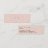 Klassieke minimalistische Blush Linen Background B Mini Visitekaartje (Voorkant / Achterkant)