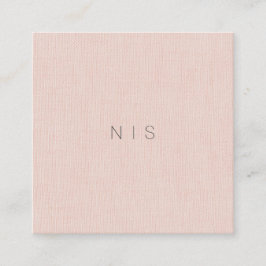 Klassieke minimalistische Blush Linen Background B Vierkante Visitekaartje