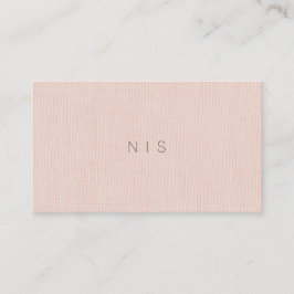 Klassieke minimalistische Blush Linen Background B Visitekaartje