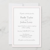 Klassieke minimalistische blush roze wit grijs bru kaart (Voorkant)