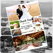 Klassieke minimalistische bruiloft bedankkaart W-n