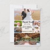 Klassieke minimalistische bruiloft bedankkaart W-n (Voorkant)