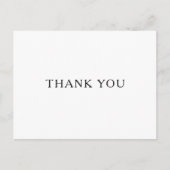 Klassieke minimalistische bruiloft Dank u Briefkaa Briefkaart (Voorkant)