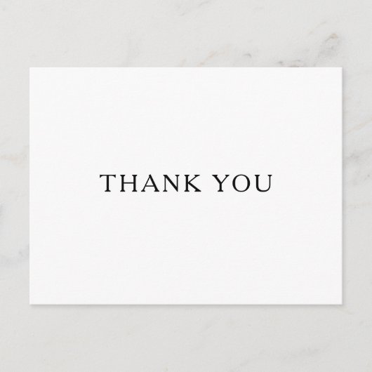 Klassieke minimalistische bruiloft Dank u Briefkaa Briefkaart (Voorkant)