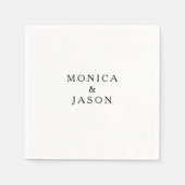 Klassieke minimalistische bruiloft servetten (Voorkant)