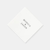 Klassieke minimalistische bruiloft servetten (Hoek)