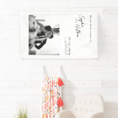 Klassieke minimalistische bruiloft welkom spandoek (Insitu)