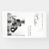 Klassieke minimalistische bruiloft welkom spandoek (Horizontaal)