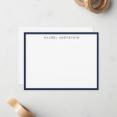 Klassieke minimalistische buitengrens notitiekaartje (Voorkant / Achterkant in situ)