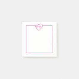 Klassieke minimalistische chique Schattigee roze h Post-it® Notes