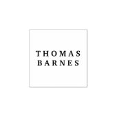 Klassieke Minimalistische Eenvoudige Elegante Naam Rubberstempel (Afrduk)