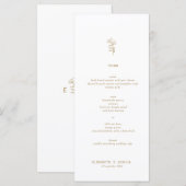 Klassieke Minimalistische eenvoudige Katrina platt Menu (Voorkant / Achterkant)