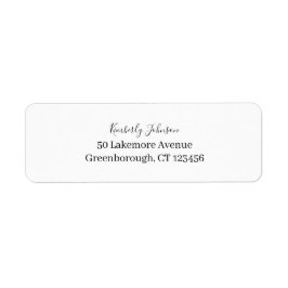 Klassieke minimalistische elegant zwart-wit etiket