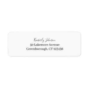 Klassieke minimalistische elegant zwart-wit etiket