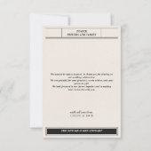 Klassieke minimalistische elegante foto bruiloft bedankkaart (Achterkant)