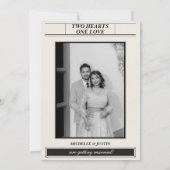 Klassieke Minimalistische Elegante Foto Bruiloft S Save The Date (Achterkant)