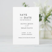 KLASSIEKE MINIMALISTISCHE ELEGANTE SAVE THE DATE (Staand voorkant)