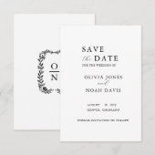 KLASSIEKE MINIMALISTISCHE ELEGANTE SAVE THE DATE (Voorkant / Achterkant)