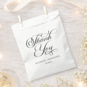 Klassieke minimalistische elegante script bruiloft bedankzakje (Geknipt)