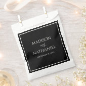 Klassieke minimalistische elegante script bruiloft bedankzakje (Geknipt)