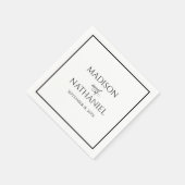 Klassieke minimalistische elegante script bruiloft servet (Hoek)