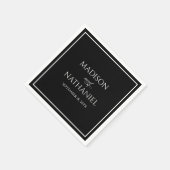 Klassieke minimalistische elegante script bruiloft servet (Hoek)