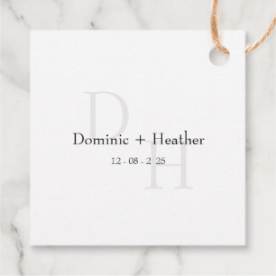 KLASSIEKE minimalistische elegantie bruiloft Bedankjes Labels