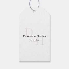 KLASSIEKE minimalistische elegantie bruiloft Cadeaulabel