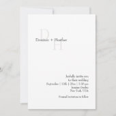 KLASSIEKE minimalistische elegantie bruiloft Kaart (Voorkant)