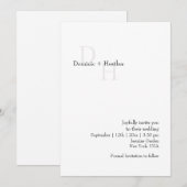 KLASSIEKE minimalistische elegantie bruiloft Kaart (Voorkant / Achterkant)