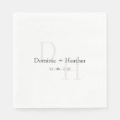 KLASSIEKE minimalistische elegantie bruiloft Servet (Voorkant)