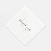 KLASSIEKE minimalistische elegantie bruiloft Servet (Hoek)