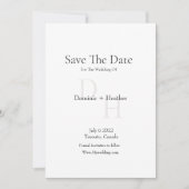 KLASSIEKE minimalistische elegantie met foto Save The Date (Voorkant)