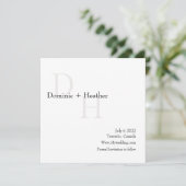 KLASSIEKE minimalistische elegantie met foto Save The Date (Staand voorkant)