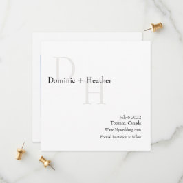 KLASSIEKE minimalistische elegantie met foto Save The Date
