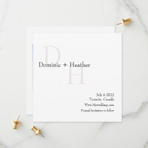 KLASSIEKE minimalistische elegantie met foto Save The Date