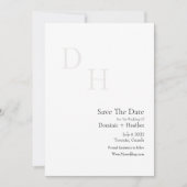 KLASSIEKE minimalistische elegantie met foto Save The Date (Voorkant)