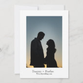 KLASSIEKE minimalistische elegantie met foto Save The Date (Achterkant)