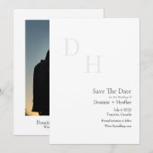 KLASSIEKE minimalistische elegantie met foto Save The Date (Voorkant / Achterkant)