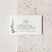 Klassieke minimalistische eucalyptusHuwelijkscadea Informatiekaartje