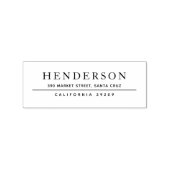 Klassieke minimalistische familienaam Return Addre Rubberstempel (Afrduk)