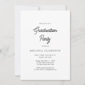 Klassieke minimalistische formele foto afstudeerfe kaart (Voorkant)