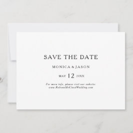 Klassieke minimalistische foto horizontaal save the date