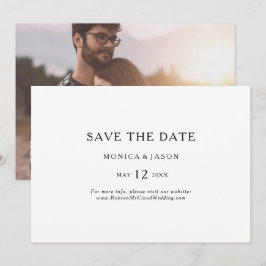 Klassieke minimalistische foto horizontaal save the date