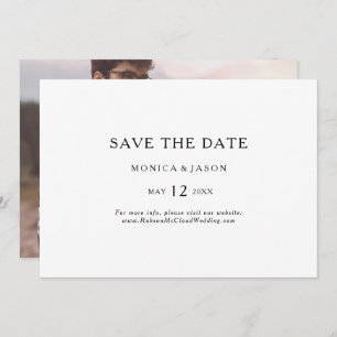Klassieke minimalistische foto horizontaal save the date