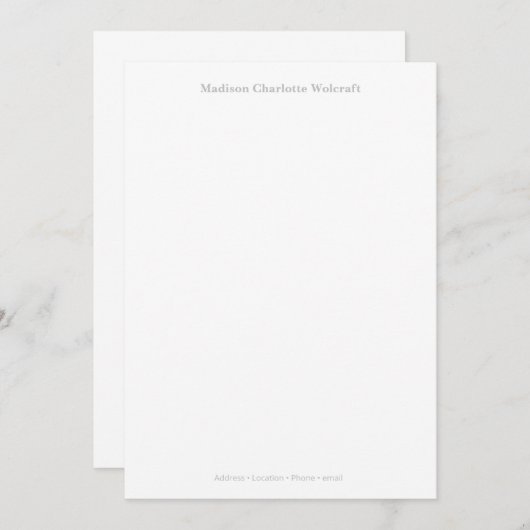 Klassieke minimalistische Gepersonaliseerd platte  Bedankkaart (Voorkant / Achterkant)